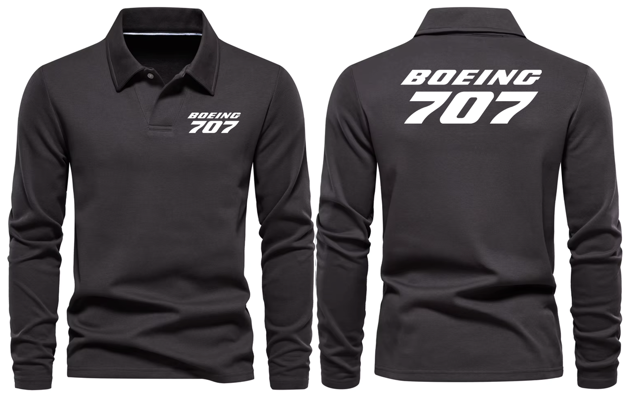 BOEING 707 LOGO LONG SLEEVE  POLO