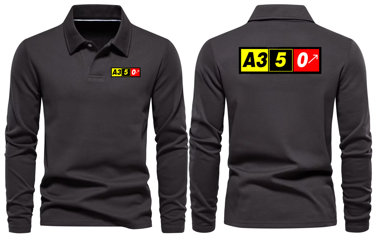 AIRBUS A350 LONG SLEEVE  POLO