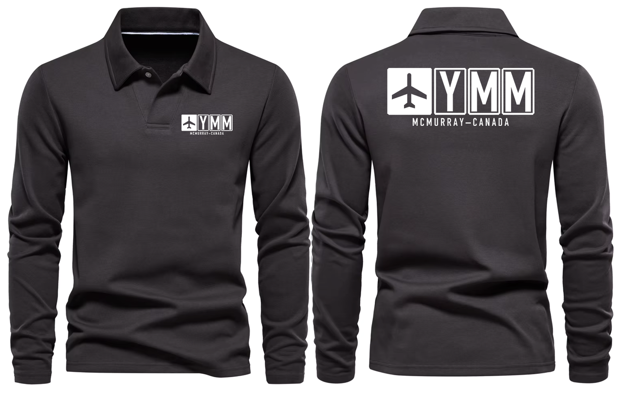 YMM AIRPORT LONG SLEEVE POLO