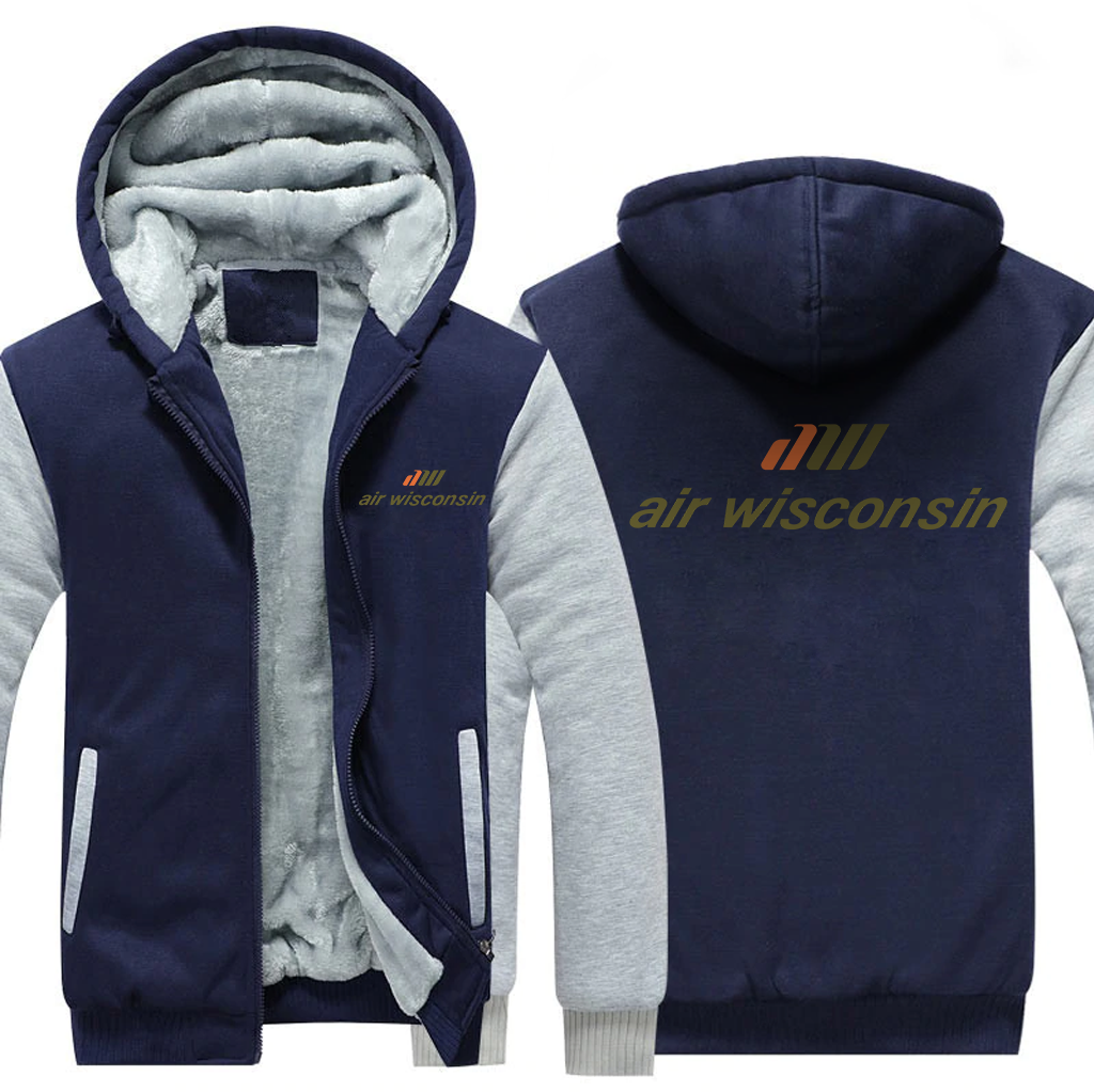 WISCONSIN AIRLINES JACKETS FLEECE SWEATSHIRT