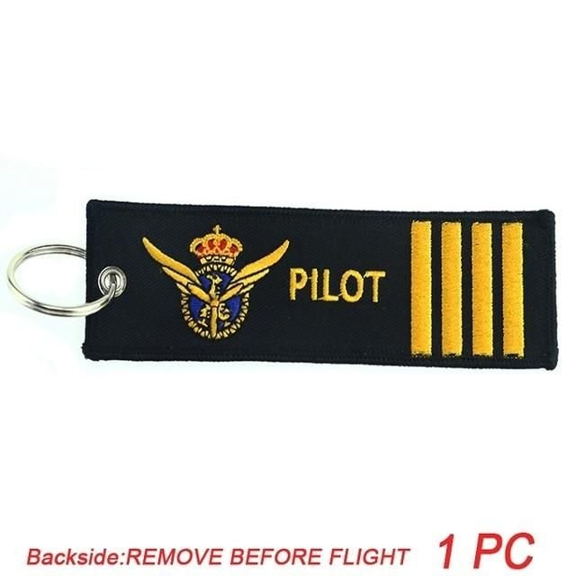 1PC NEW EMBROIDERY PILOT KEYCHAINS - PILOTSX