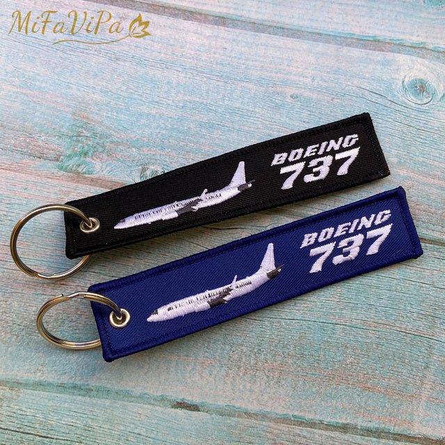 2 PC BOEING 747 FASHION TRINKET KEYCHAIN PHONE STRAP AVIATION RED KEY CHAINS - PILOTSX