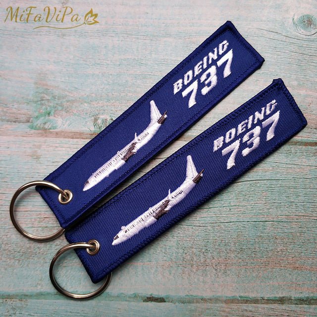 2 PC BOEING 747 FASHION TRINKET KEYCHAIN PHONE STRAP AVIATION RED KEY CHAINS - PILOTSX