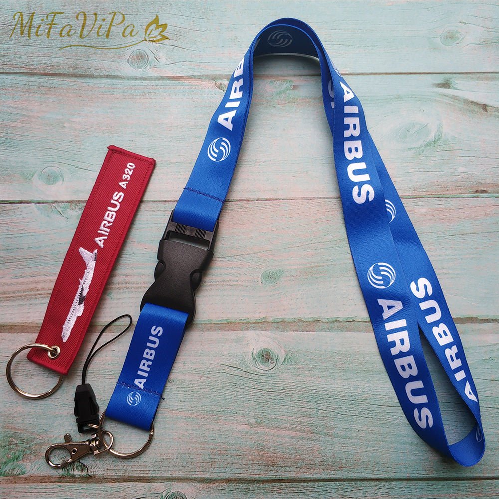 2 PCS AIRBUS A320 SLEUTELHANGE CESSNA KEYCHAIN AIRBUS NECK STRAP - PILOTSX