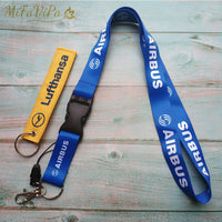 Thumbnail for 2 PCS AIRBUS SLEUTELHANGE LUFTHANSA KEYCHAIN AIRBUS NECK STRAP - PILOTSX