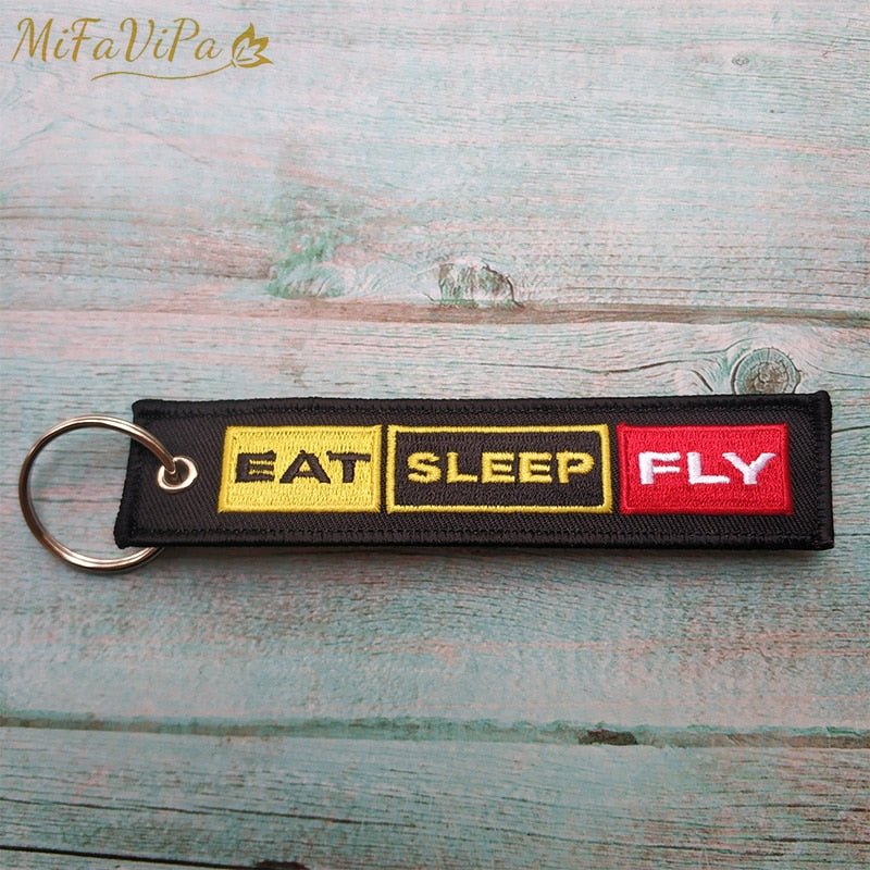 2 PCS AV8R KEYRING EAT SLEEP FLY KEYCHAIN - PILOTSX