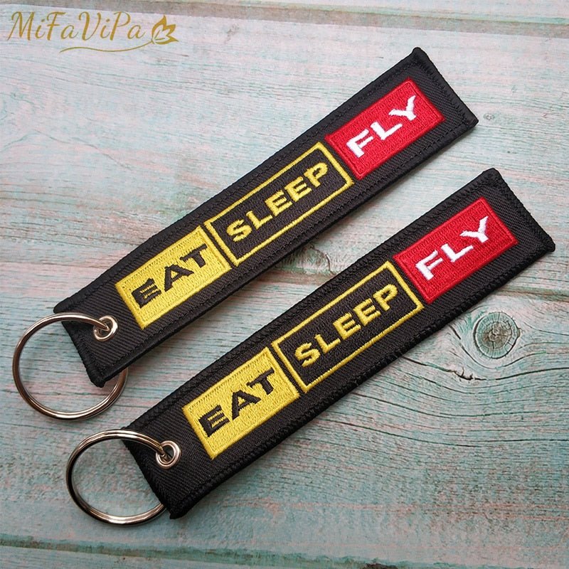 2 PCS AV8R KEYRING EAT SLEEP FLY KEYCHAIN - PILOTSX