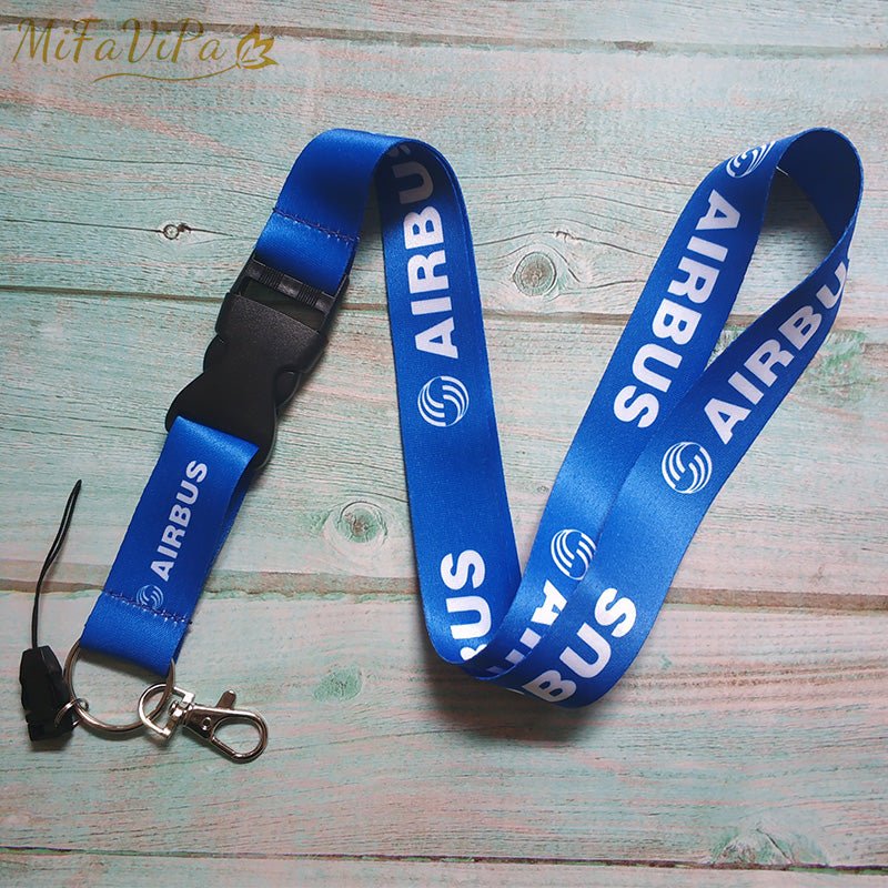 2 PCS BLUE AIRBUS A310 SLEUTELHANGE CESSNA KEYCHAIN AIRBUS NECK STRAP - PILOTSX