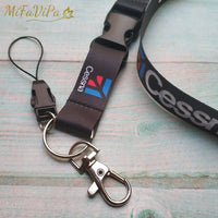 Thumbnail for 2 PCS BLUE BOEING LANYARDS FASHION BLACK CESSNA NECK STRAP KEY CHAIN - PILOTSX