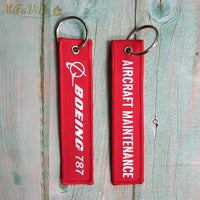 Thumbnail for 2 PCS BOEING 787 AIRCRAFT EMBROIDERY KEY CHAIN - PILOTSX