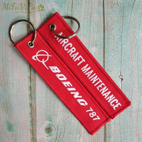 Thumbnail for 2 PCS BOEING 787 AIRCRAFT EMBROIDERY KEY CHAIN - PILOTSX