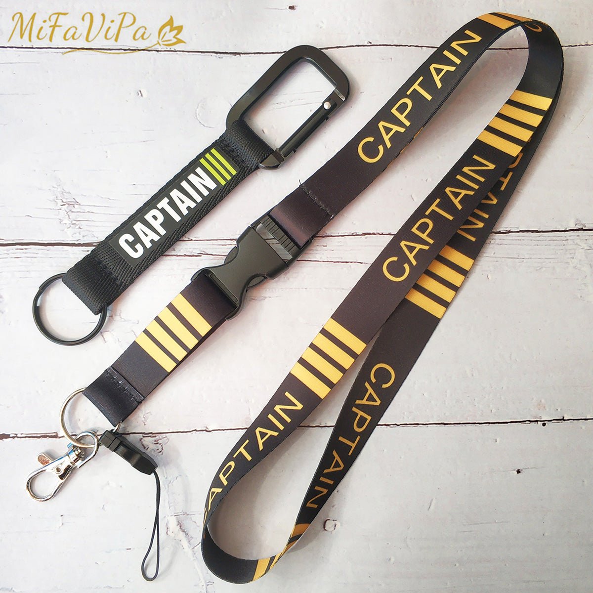 2 PCS CAPTAIN CHAVEIRO FASHION TRINKET NECK STRAP KEYCHAIN - PILOTSX