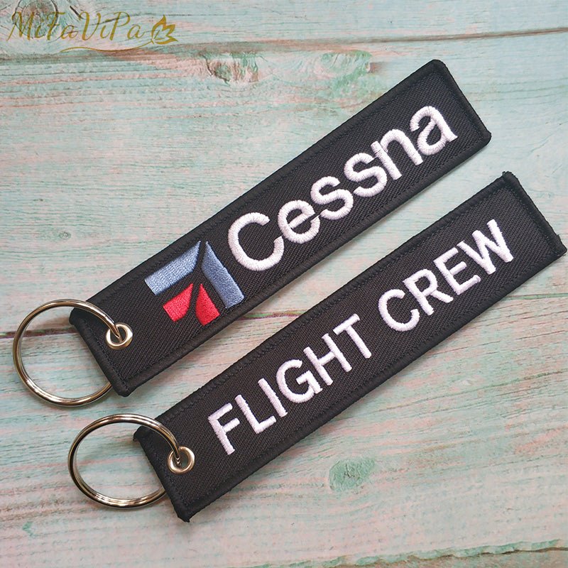 2 PCS CESSNA FLIGHT CREW KEYCHAIN CAR KEY CHAIN - PILOTSX