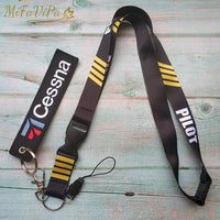 Thumbnail for 2 PCS CESSNA LANYARDS NECK STRAP PILOT CHAVEIRO KEYCHAIN - PILOTSX