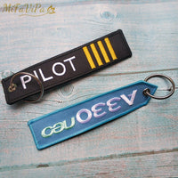 Thumbnail for 2 PCS FASHION TRINKET KEYCHAIN AIRBUS A330 AVIATOR PORTE CLEF AIRCRAFT KEY CHAIN - PILOTSX