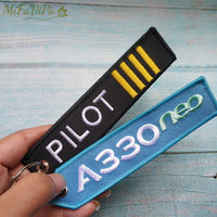 Thumbnail for 2 PCS FASHION TRINKET KEYCHAIN AIRBUS A330 AVIATOR PORTE CLEF AIRCRAFT KEY CHAIN - PILOTSX