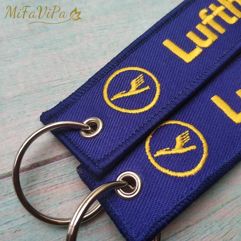 2 PCS LUFTHANSA EMBROIDERY KEY CHAIN - PILOTSX