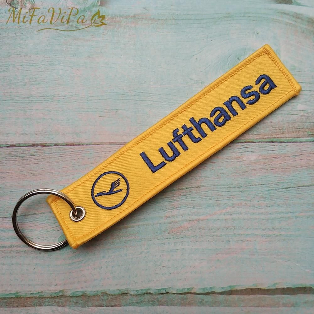 2 PCS LUFTHANSA EMBROIDERY KEY CHAIN - PILOTSX