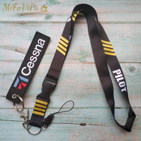 Thumbnail for 2 PCS LUFTHANSA SLEUTELHANGE CESSNA KEYCHAIN LANYARDS NECK STRAP - PILOTSX