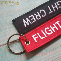 Thumbnail for 2 PCS RED FLIGHT CREW KEYCHAIN FASHION TRINKET PHONE STRAP BLACK EMBROIDERY KEYCHAINS - PILOTSX