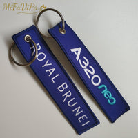 Thumbnail for 2 PCS ROYAL BRUNEI A320 EMBROIDERY KEY CHAIN - PILOTSX