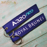 Thumbnail for 2 PCS ROYAL BRUNEI A320 EMBROIDERY KEY CHAIN - PILOTSX