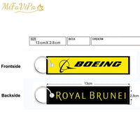 Thumbnail for 2 PCS/LOT A BOEING SIDE B ROYAL BRUNEI EMBROIDERY KEY CHAIN - PILOTSX