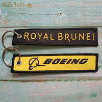 Thumbnail for 2 PCS/LOT A BOEING SIDE B ROYAL BRUNEI EMBROIDERY KEY CHAIN - PILOTSX