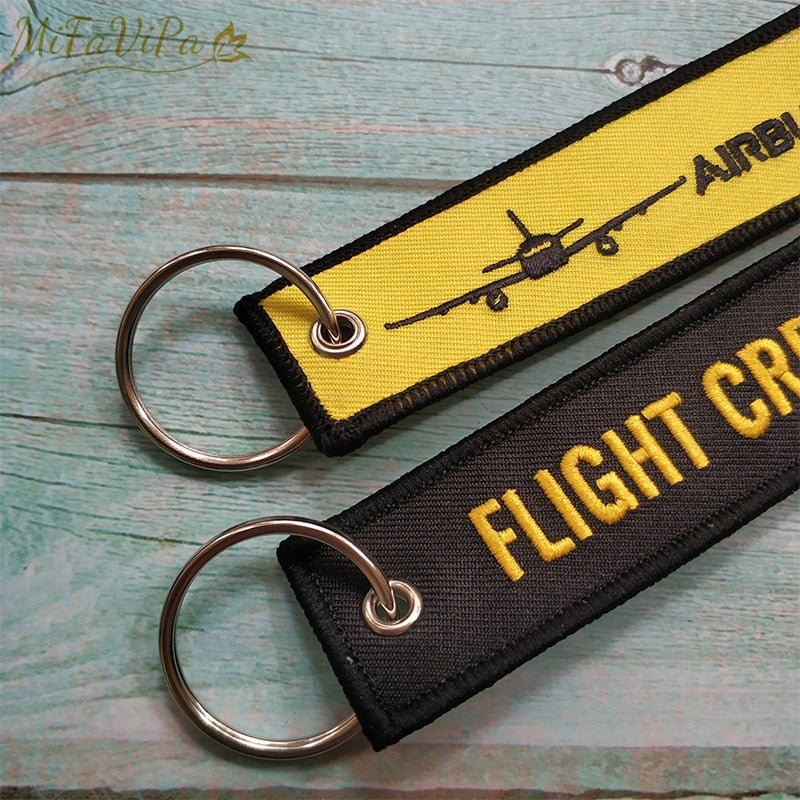 2 PCS/LOT BOEING A320 EMBROIDERY KEY CHAINS - PILOTSX