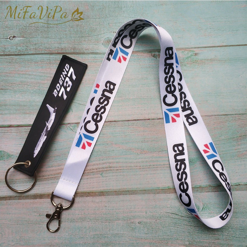 2 PCS/SET AIRBUS A310 CHAVEIRO KEYCHAIN CESSNA LANYARDS NECK STRAP - PILOTSX