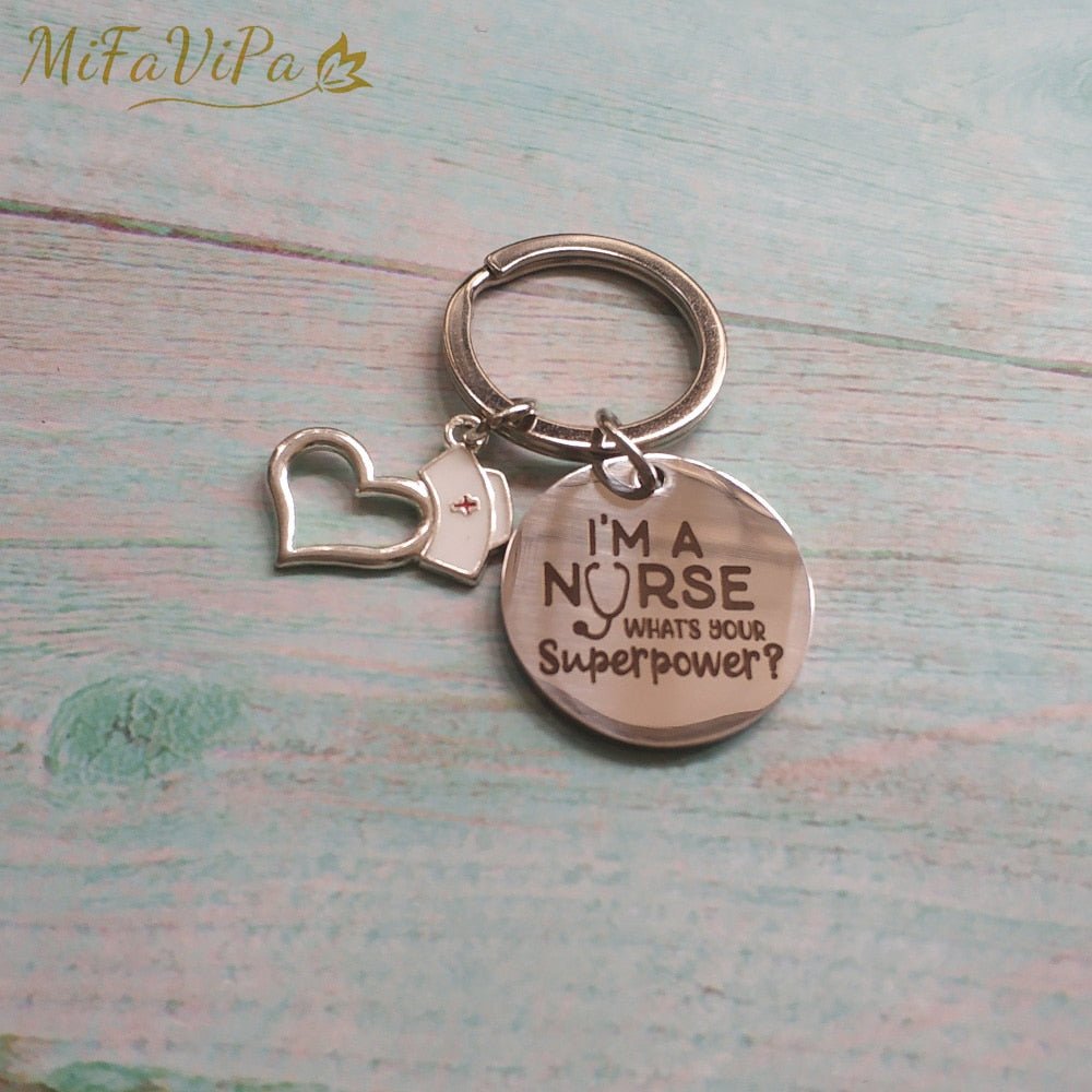 20 PCS HEART PANDENT KEYCHAIN I AM A NURSE - PILOTSX