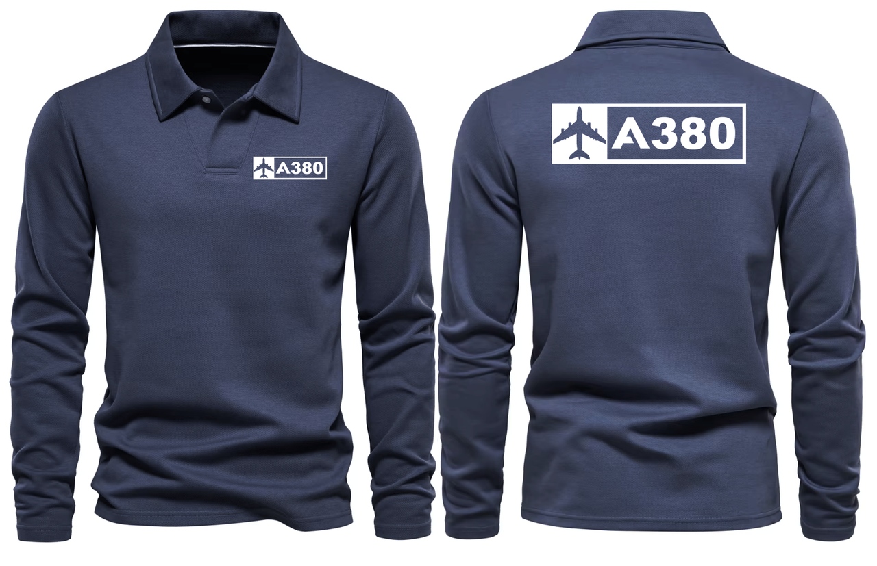 AIRBUS A380 LONG SLEEVE  POLO