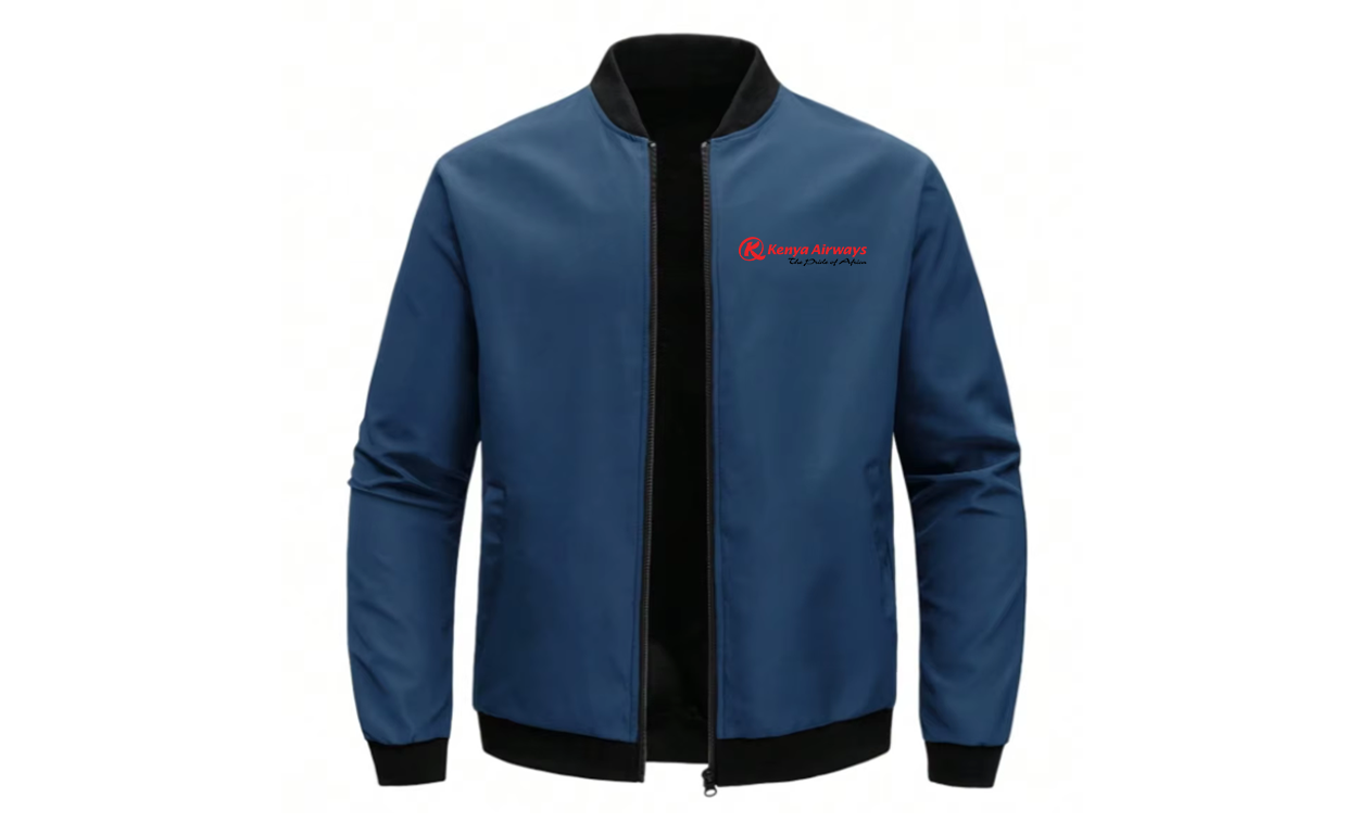 KENYA AIRLINES COLLAR  SOLID COLOR JACKET