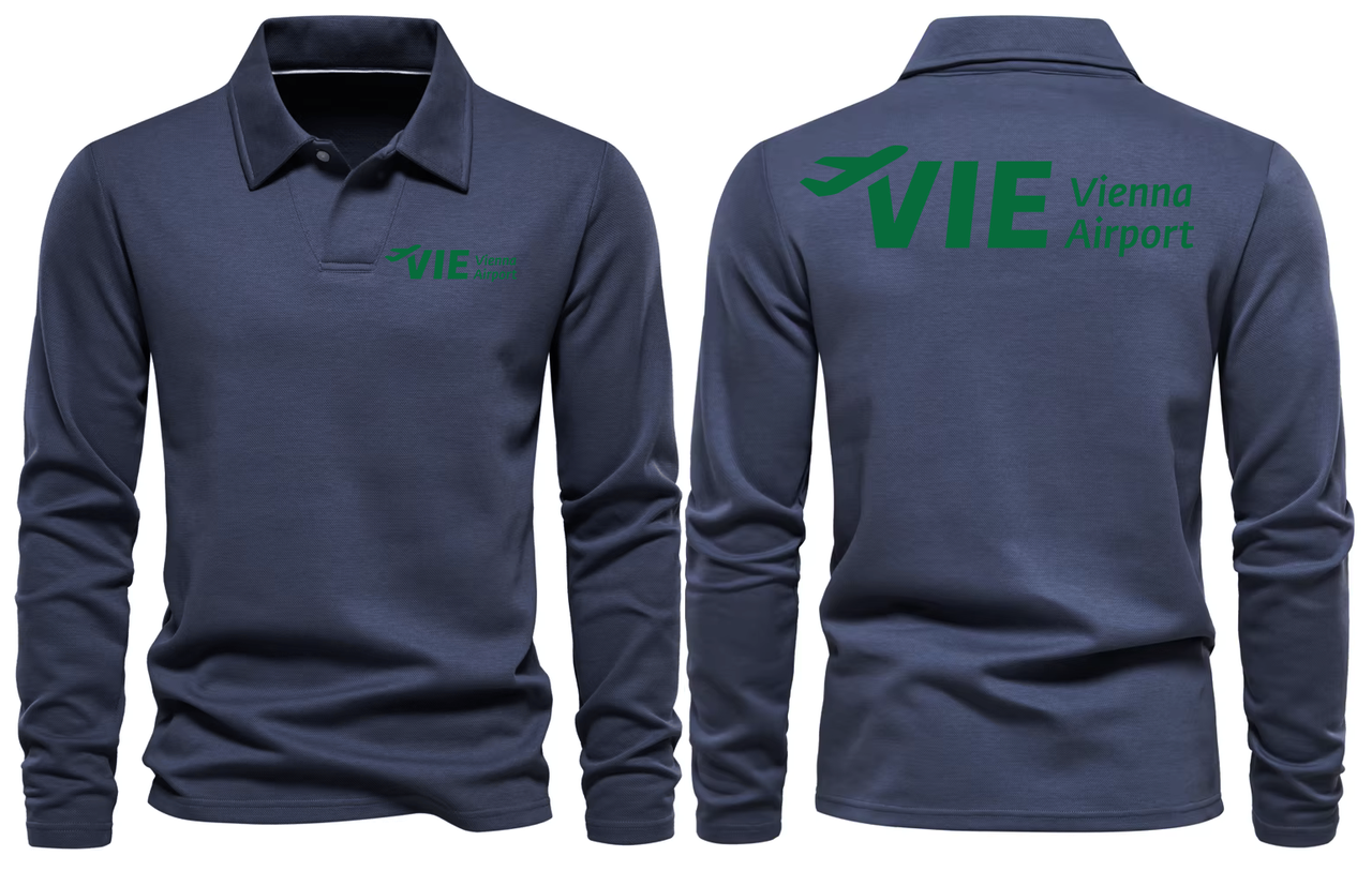 VIE AIRPORT LONG SLEEVE  POLO
