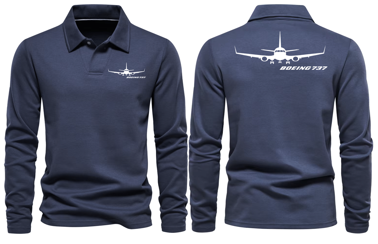 BOEING 737 LONG SLEEVE  POLO
