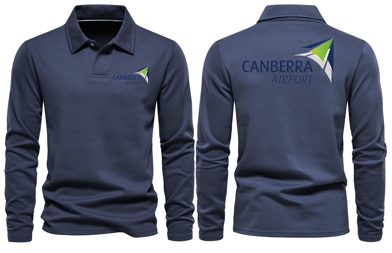 CANBERRA AIRPORT LONG SLEEVE  POLO
