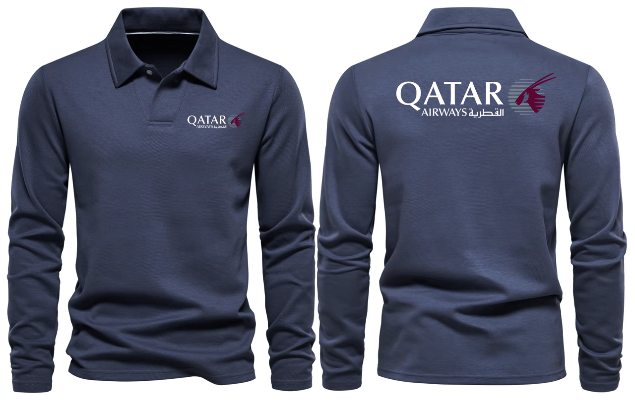 QATAR AIR  LONG SLEEVE  POLO