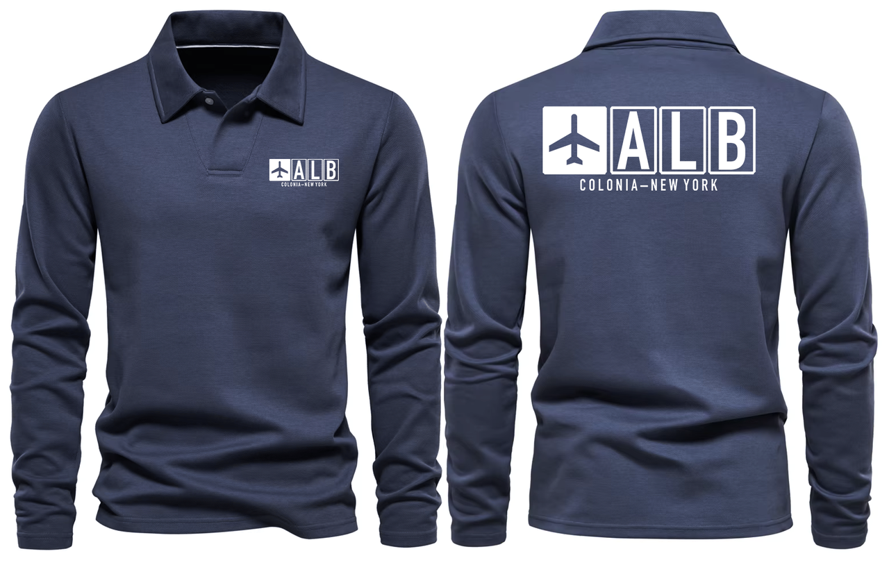 ALB AIRPORT LONG SLEEVE POLO