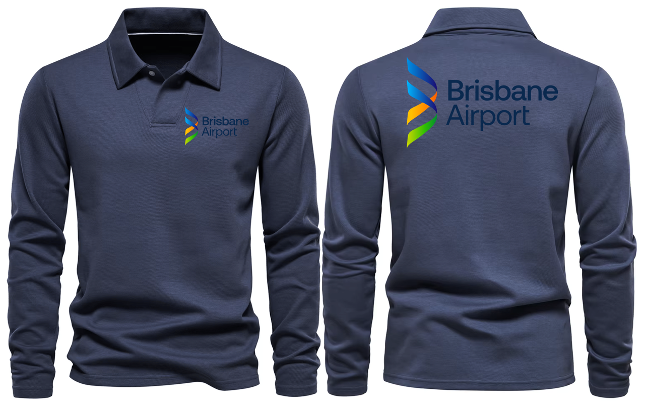 BRISBANE AIRPORT LONG SLEEVE  POLO