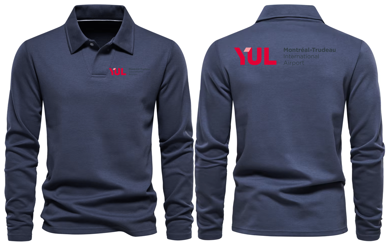 YUL AIRPORT LONG SLEEVE  POLO