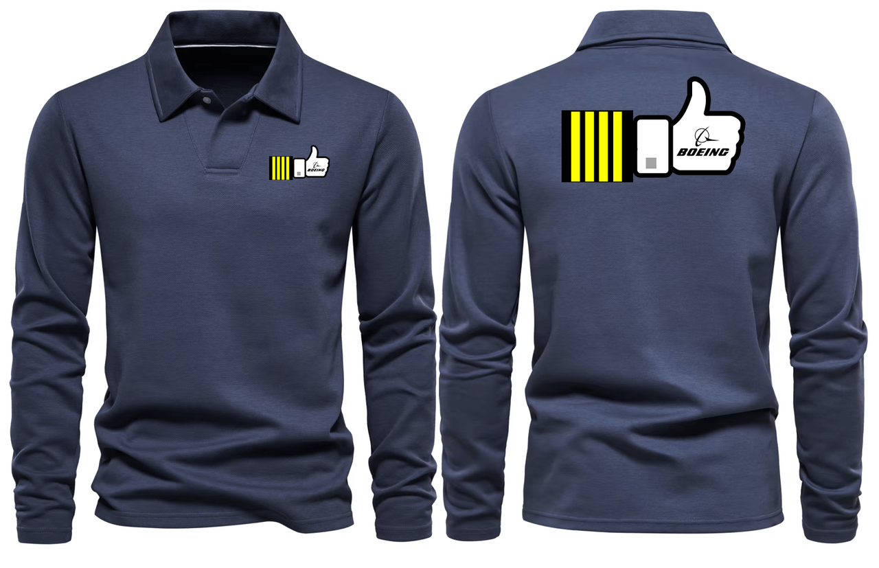 BOEING LIKE LONG SLEEVE  POLO