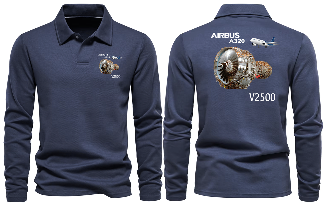AIRBUS A320 V2500 LONG SLEEVE  POLO
