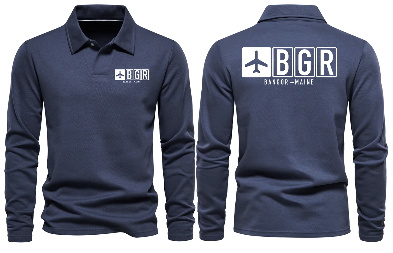 BGR AIRPORT LONG SLEEVE POLO