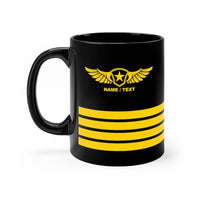 Thumbnail for 3 OR 4 STRIPES BLACK MUG 11OZ MUG - PILOTSX