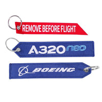 Thumbnail for 3 PCS AIRBUS BOEING BORN TO FLY EMBROIDERY KEY CHAIN - PILOTSX