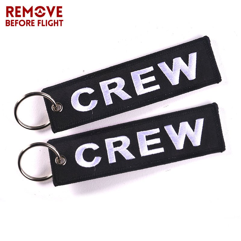 3 PCS/LOT BLACK CREW EMBROIDERY KEY CHAIN - PILOTSX