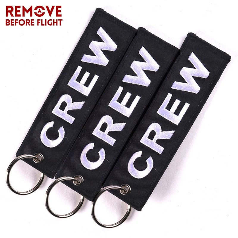 3 PCS/LOT BLACK CREW EMBROIDERY KEY CHAIN - PILOTSX