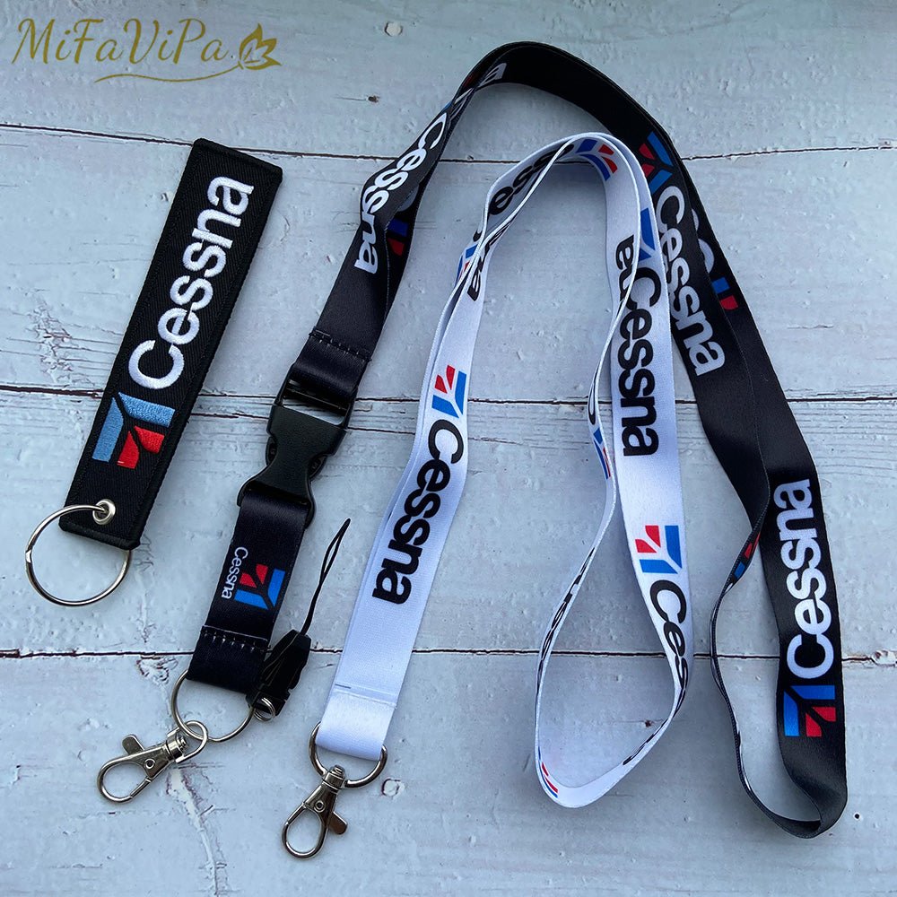 3 PCS/SET CESSNA LANYARDS NECK STRAP KEYCHAIN - PILOTSX