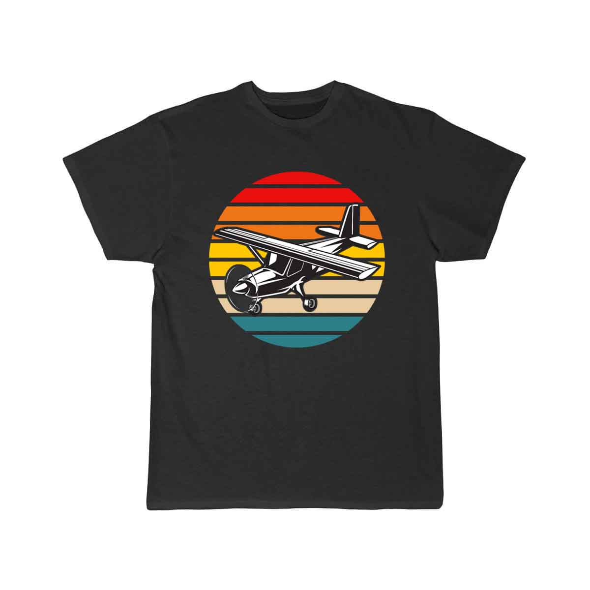 Cessna 172 Skyhawk Airplane Retro Sunset T SHIRT THE AV8R