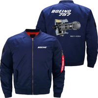 Thumbnail for Boeing 757 Ma-1 Bomber Jacket Flight Jacket Aviator Jacket THE AV8R